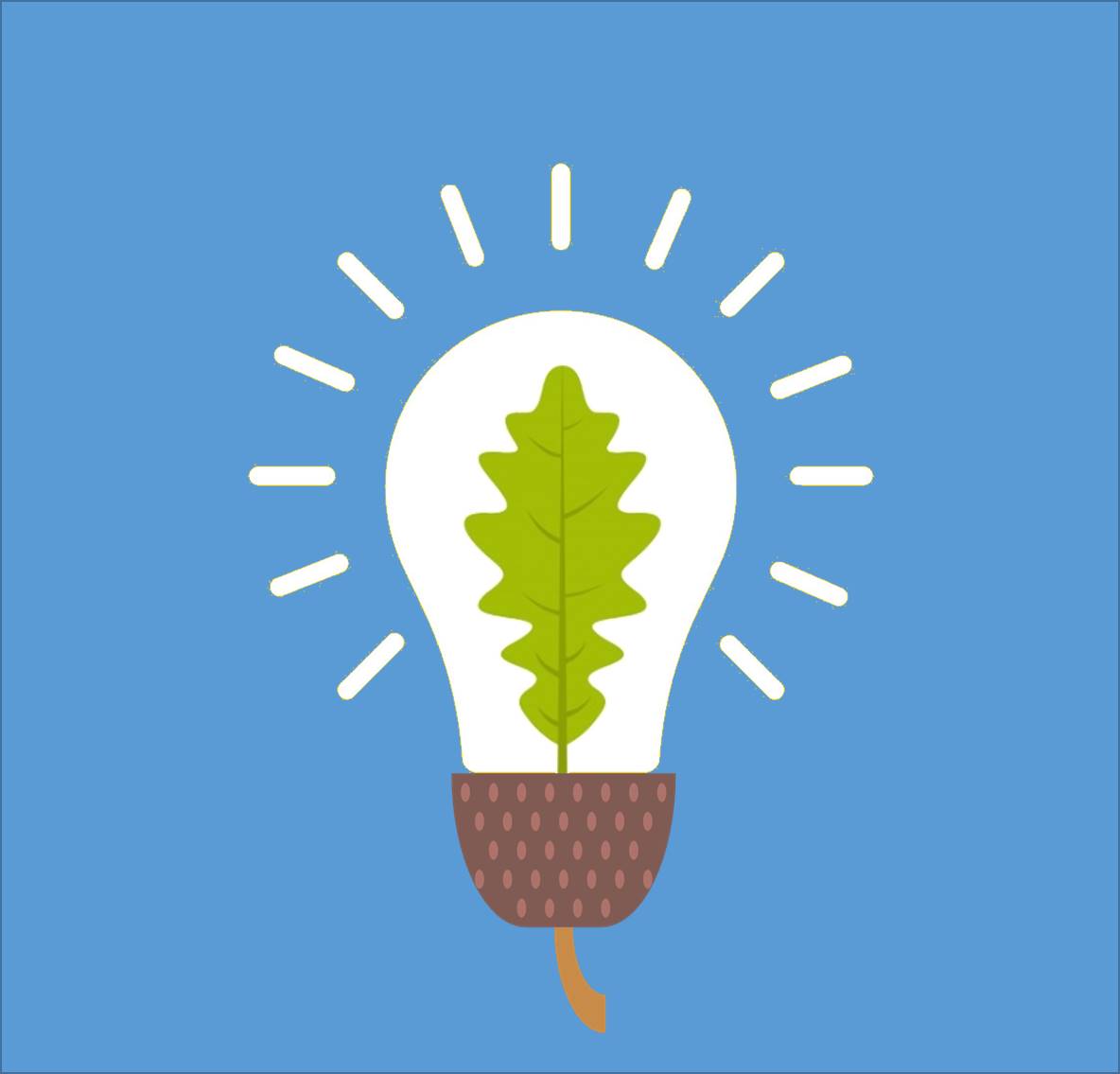 Acorn / Oak leaf lightbulb
